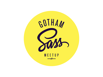 Gotham Sass - Round Color logo typography