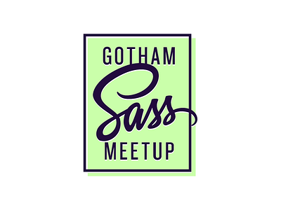 Gotham Sass - Rectangle Color logo typography