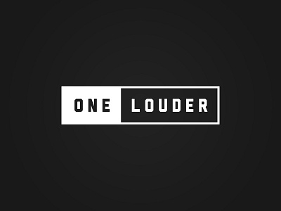 One Louder Logo amplifiers black branding guitar logo music simple