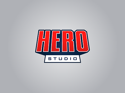 Hero Studio action figure blue comic fun hero logo red studio superhero white