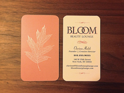 Bloom Business Card beauty brown business card nature red retro rustic