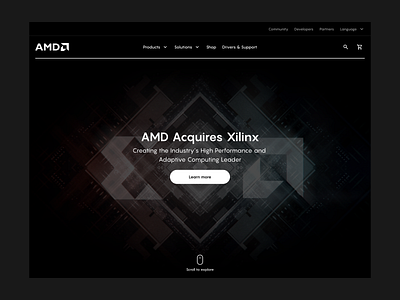 AMD / website redesign concept design digital design graphic design landing redesign ui uxui website