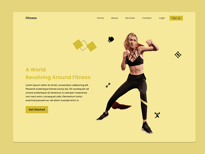 Fitness Website design ui ux web
