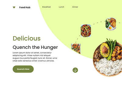 Food Web Application Design design figma icon typography ui vector web website