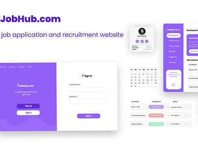 JobHub.com design figma ui web
