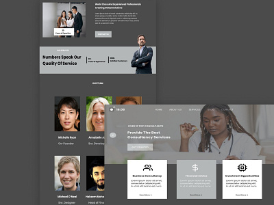 CONSULTANCY FIRM LANDING PAGE design figma icon ui ux web