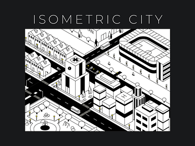 ISOMETRIC CITY - The future city of Rzeszów design graphic design illustration isometric linear poster vector