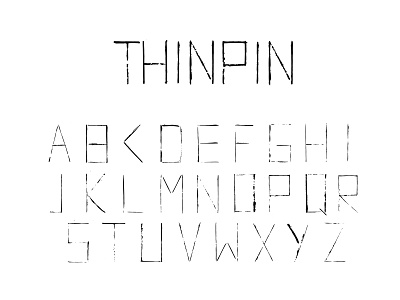 Font - THINPIN design font graphic design modern typography vector