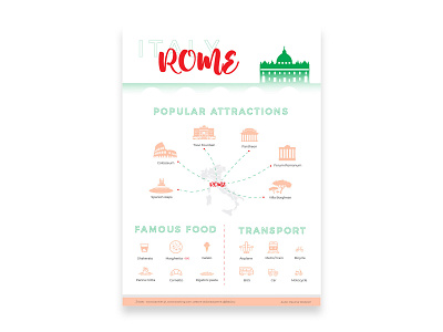 Infographic tourist city design graphic design illustration infographic layout typography vector