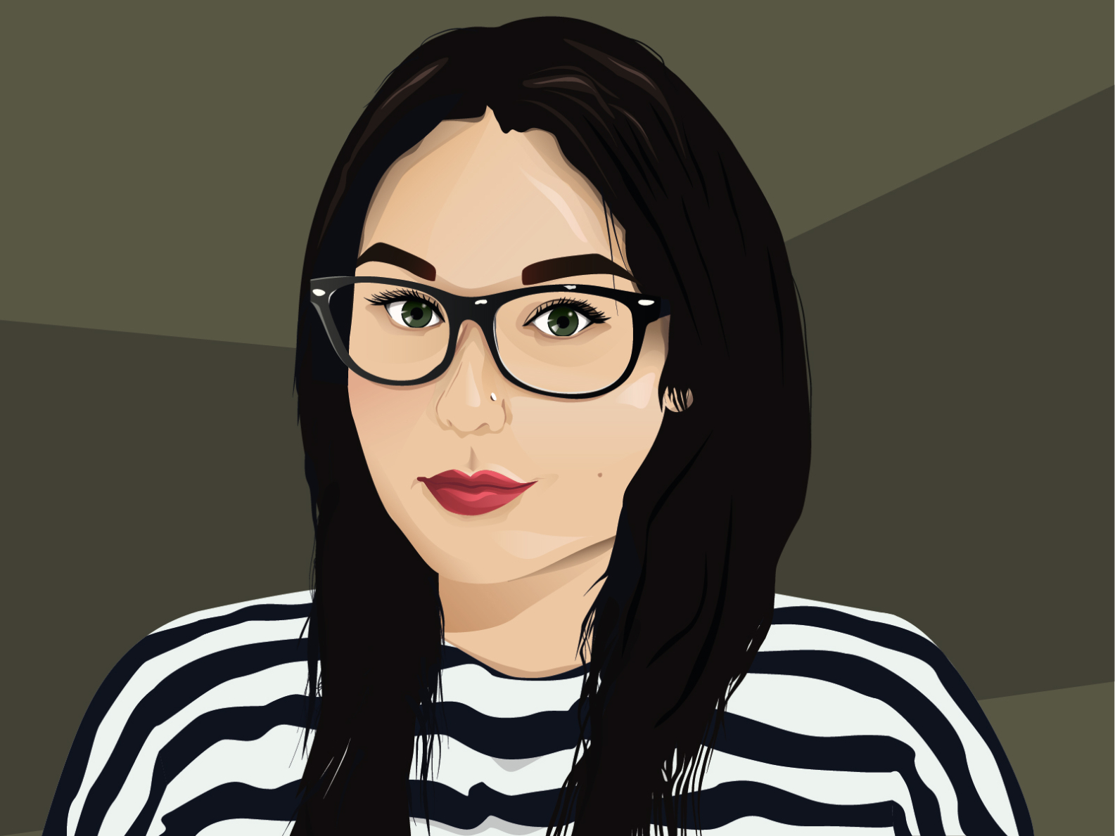 Vector portrait by photo by Mirandelin on Dribbble