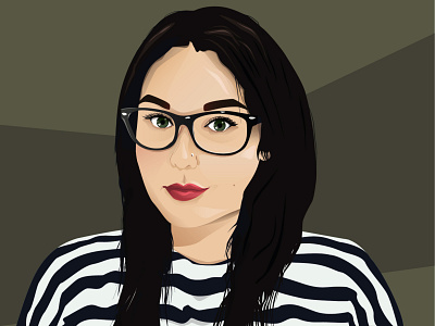 Vector portrait by photo