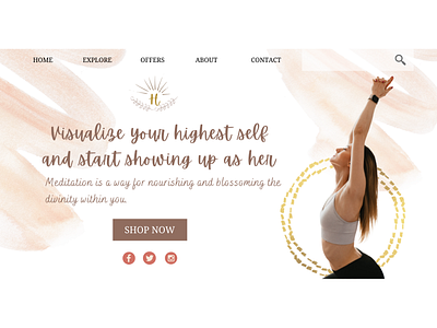 Visualize your highest self branding design landing page