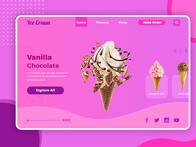 Ice cream Home Page design