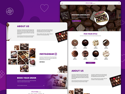 Chocolate Home page branding homepage design inspiration psd mockup psd template uidesign