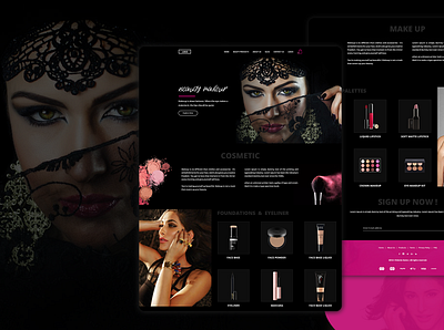 Makeup UI/UX Design homepage design landing page ui psd mockup ui ux