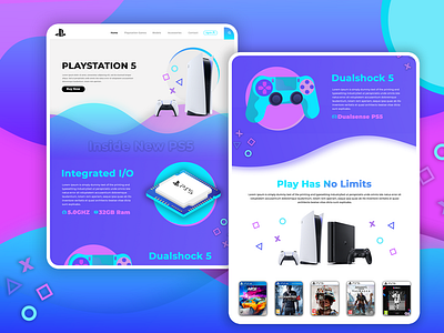 PS5 LANDING PAGE DESIGN