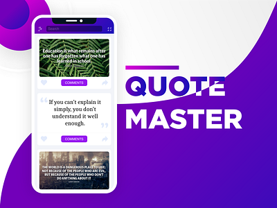 Quote Master app design illustration ui ux