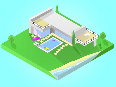 Isometric illustration of the house