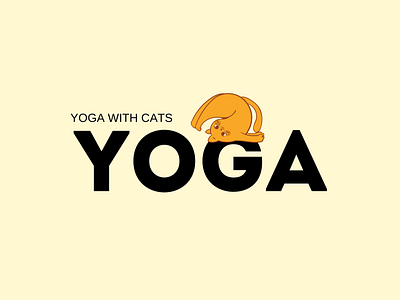 yoga with cats logo brand brand identity branding design graphic illustration logo logodesign logodesigner logotype