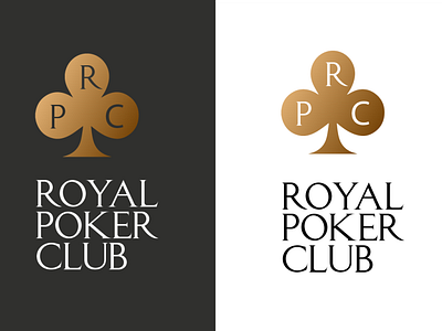 logotype design for royal poker club