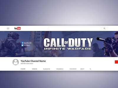 YouTube Gaming Channel Art (Call of duty) banner design cover photo design design game design gaming banner gaming chennel art gaming design youtube banner youtube channel art youtube cover