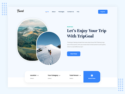 Travel Landing Page agency go travel landing page landing page ui tour tourist travel travel landing page travel page travel ui travel ux traveler traveling ui design uiux uiux design ux design website work workflow