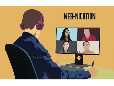 Web-Nication animation art design flat graphic design illustration illustrator logo minimal ui