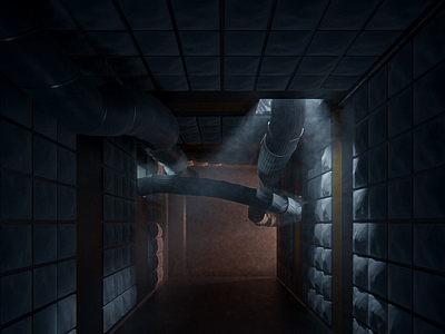 Ventilation shaft 3d 3d art 3d artist blender3d cgi dark environment industrial realistic