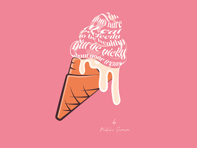 Typography Illustration artwork graphicdesign icecream illustration illustration design illustrator typogaphy