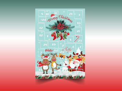 Christmas Advent Calendar Design artwork calendar design design graphic design illustration