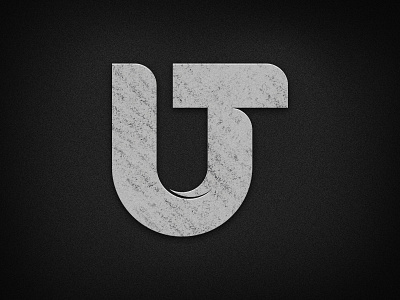 Ut Monogram black gray logo monogram rock texture type ut