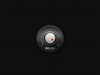 Rock! black button knob rock