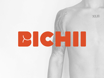 Bichii 42 ass branding custom gray logo naked red type
