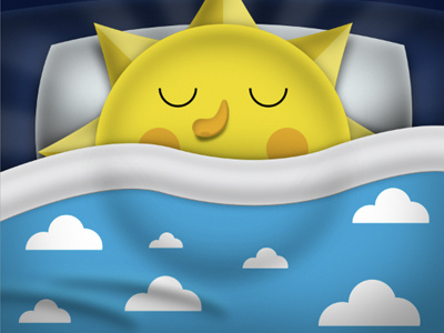 Sleeping Sun illustration poster sleep sun