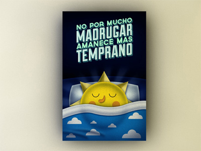 Sleeping Sun | Full Version illustration poster sleep sun type