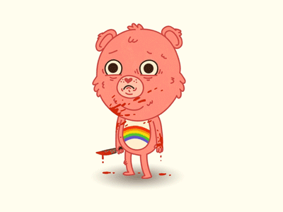 [GIF] Threadless Contest animation bear care bear gif murder threadless