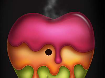 The Smoking Apple Co. poster apple green orange poster red smoke smoking