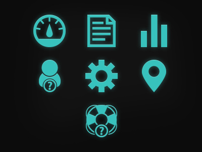 Dashboard Icons dashboard glow graphic icons vector