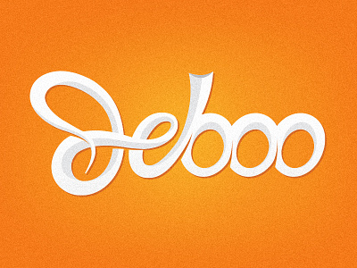Deboo logo (update) custom letter logo orange type white