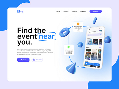 Landing Page Find Event