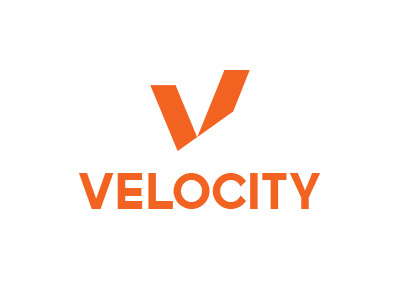 Velocity Logo branding design intern internship logo martin williams mw type typography v velocity word mark