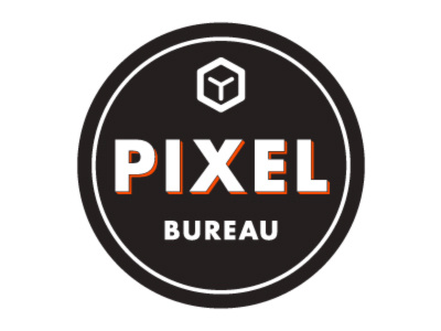 Dribbble1 badge bureau orange pixel simple