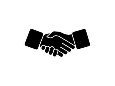 Handshakedribbble handshake icon simple vector