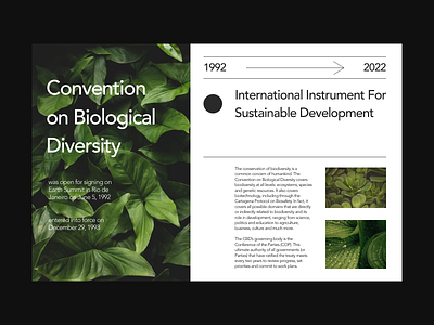 Convention on Biodiversity Concept biology green green design landing landing page landing page design ui ui design web web design