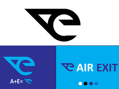 AIR EXIT abstract creative logo design graphic design logo minimal unique logo