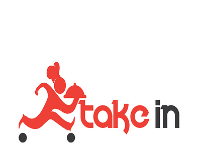 TAKE IN branding creative logo design flat food delivery graphic design illustration logo logo design minimal unique logo