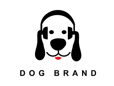 DOG BRAND animal logo branding business logo creative logo design dog logo dog music graphic design illustration logo minimal modern logo unique logo
