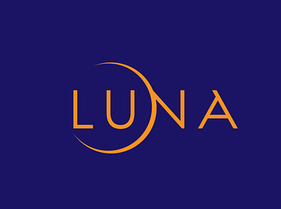 LUNA LOGO DESIGN branding company logo creative logo design graphic design illustration logo luna luna logo minimal moon logo unique logo vector