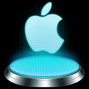 Holographic Icon apple holograph icon