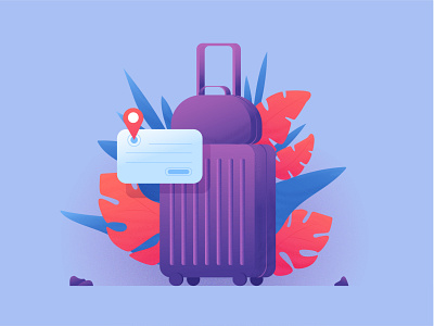 Suitcase. Travel. Vector